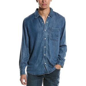 7 for all mankind mens denim button up with front left pocket size Small‎